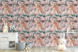 Load image into Gallery viewer, Kids zoo animals fabric peel and stick wallpaper