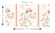 Load image into Gallery viewer, Pink vintage floral fabric peel and stick wallpaper pattern size graphic