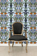 Load image into Gallery viewer, Ornate Art Nouveau Victorian floral fabric peel and stick wallpaper