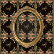 Load image into Gallery viewer, Victorian black dragonfly floral fabric peel and stick wallpaper