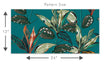 Load image into Gallery viewer, Blue tropical coastal botanical fabric peel and stick wallpaper