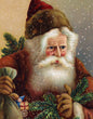 Load image into Gallery viewer, Vintage Christmas Santa artwork painting