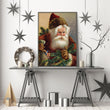 Load image into Gallery viewer, Vintage Christmas Santa artwork painting