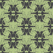 Load image into Gallery viewer, Antique Victorian geometric blue and green fabric peel and stick wallpaper