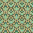 Load image into Gallery viewer, Antique Victorian Art Nouveau damask blue fabric peel and stick wallpaper sample