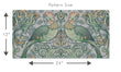 Load image into Gallery viewer, Blue Art Nouveau bird Victorian antique fabric peel and stick wallpaper pattern size