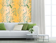 Load image into Gallery viewer, Victorian antique gold peacock Chinoiserie fabric peel and stick wallpaper in room with sofa