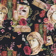 Load image into Gallery viewer, Dark academia books and statue bust fabric peel and stick wallpaper sample