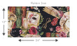 Load image into Gallery viewer, Dark academia books and statue bust fabric peel and stick wallpaper pattern size