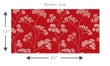 Load image into Gallery viewer, Red antique Victorian floral fabric peel and stick wallpaper pattern size graphic