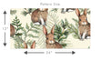 Load image into Gallery viewer, Watercolor forest bunny rabbit fabric peel and stick wallpaper pattern size