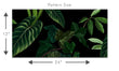 Load image into Gallery viewer, Dark moody botanical forest fabric peel and stick fabric wallpaper pattern size template