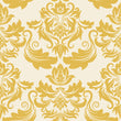 Load image into Gallery viewer, Antique Victorian gold damask fabric peel and stick wallpaper sample