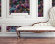 Load image into Gallery viewer, Dark gothic moody floral fabric peel and stick wallpaper with white sofa