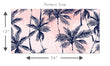 Load image into Gallery viewer, Vintage retro palm tree pink and blue fabric peel and stick wallpaper pattern size graphic