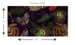 Load image into Gallery viewer, Owls keys and butterflies dark cottagecore fabric peel and stick wallpaper pattern size