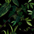 Load image into Gallery viewer, Dark moody botanical forest fabric peel and stick fabric wallpaper pattern