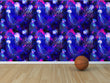 Load image into Gallery viewer, Blue moody tropical nautical jellyfish fabric peel and stick wallpaper with basketball