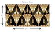 Load image into Gallery viewer, Gold and black Art Deco antique fabric peel and stick wallpaper pattern size graphic