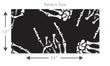 Load image into Gallery viewer, Hand bones gothic black and white fabric peel and stick wallpaper pattern size graphic