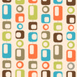 Load image into Gallery viewer, Retro geometric vintage Mid-century Modern colorful fabric peel and stick wallpaper sample
