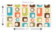 Load image into Gallery viewer, Retro geometric vintage Mid-century Modern colorful fabric peel and stick wallpaper pattern size graphic