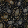 Load image into Gallery viewer, Gothic black spooky spider fabric peel and stick wallpaper sample