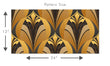 Load image into Gallery viewer, Gold and brown antique geometric Art Deco fabric peel and stick wallpaper pattern size graphic