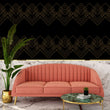 Load image into Gallery viewer, Art Deco Wallpaper, Vintage Wallpaper, Geometric Wallpaper, Antique Wallpaper, Dark Wallpaper, Peel and Stick Wallpaper, Fabric Wallpaper