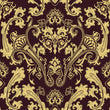 Load image into Gallery viewer, Ornate gold damask Victorian fabric peel and stick wallpaper sample