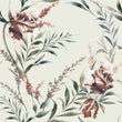 Load image into Gallery viewer, Purple lavender antique vintage cottage botanical fabric peel and stick wallpaper sample