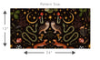 Load image into Gallery viewer, Dark mushroom cottagcore fairytale forest animals fabric peel and stick wallpaper pattern size graphic