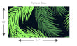 Load image into Gallery viewer, Neon green tropical palm leaves fabric peel and stick wallpaper pattern size graphic