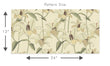 Load image into Gallery viewer, Farmhouse cottage botanical floral fabric peel and stick wallpaper pattern size template