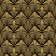 Load image into Gallery viewer, Black and gold antique Art Deco geometric peel and stick wallpaper pattern sample