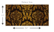 Load image into Gallery viewer, Black and gold Victorian gothic damask fabric peel and stick wallpaper pattern size sample