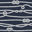 Load image into Gallery viewer, Blue and white nautical rope and knots fabric peel and stick wallpaper sample