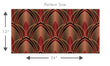 Load image into Gallery viewer, Vintage Art Decor geometric red and gold fabric peel and stick wallpaper pattern size graphic