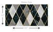 Load image into Gallery viewer, Black and grey vintage Art Deco geometric fabric peel and stick wallpaper pattern size graphic