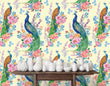 Load image into Gallery viewer, Aberdalgie Gardens Botanical Peacock Chinoiserie Peel and Stick Wallpaper