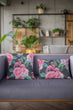 Load image into Gallery viewer, Tropical Moody Flamingo Throw Pillow
