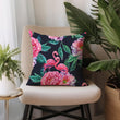Load image into Gallery viewer, Tropical Moody Flamingo Throw Pillow