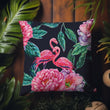 Load image into Gallery viewer, Tropical Moody Flamingo Throw Pillow