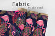 Load image into Gallery viewer, Retro Fabric, Palm Material, Flamingo Textiles, Tropical Design, Botanical Cloth, Vintage Fabric, Mid Century Pattern, Fabric By The Yard