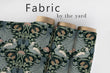 Load image into Gallery viewer, Victorian Fabric, Art Nouveau Material, Bird Textiles, Botanical Design, Pheasant Cloth, Vintage Fabric, Floral Pattern, Fabric By The Yard