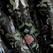 Load image into Gallery viewer, Victorian Fabric, Fairytale Material, Woodland Animals Design, Dark Floral Pattern, Moody Cloth, Cottagecore Textiles, Fabric By the Yard