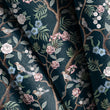 Load image into Gallery viewer, Chinoiserie Fabric, Victorian Material, Botanical Textiles, Floral Design, Garden Cloth, Vintage Fabric, Bird Pattern, Fabric By The Yard