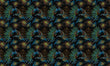 Load image into Gallery viewer, Chinoiserie Fabric, Victorian Material, Botanical Textiles, Peacock Design, Gothic Cloth, Fantasy Fabric, Moody Pattern, Fabric By The Yard