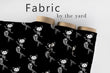 Load image into Gallery viewer, Skeleton Fabric, Kitten Mermaid Material, Gothic Textiles, Goth Design, Halloween Cloth, Maximalist Fabric, Dark Pattern, Fabric By The Yard