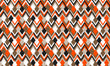 Load image into Gallery viewer, Retro Fabric, Mid Century Modern Material, Geometric Textiles, Vintage Design, Argyle Cloth, Orange and Grey Pattern, Fabric By The Yard